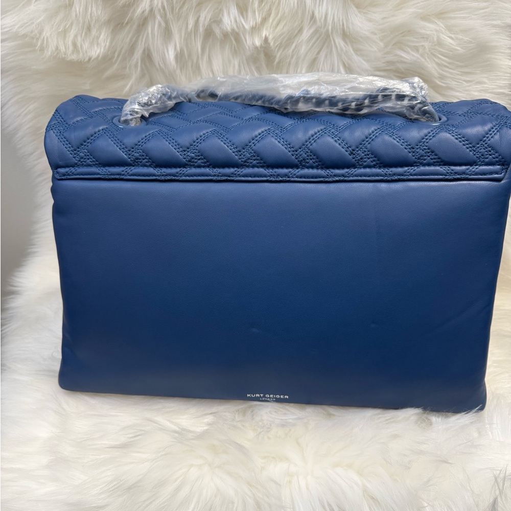 Kurt Geiger Quilted Shoulder Bag in Blue - Picture 6 of 9